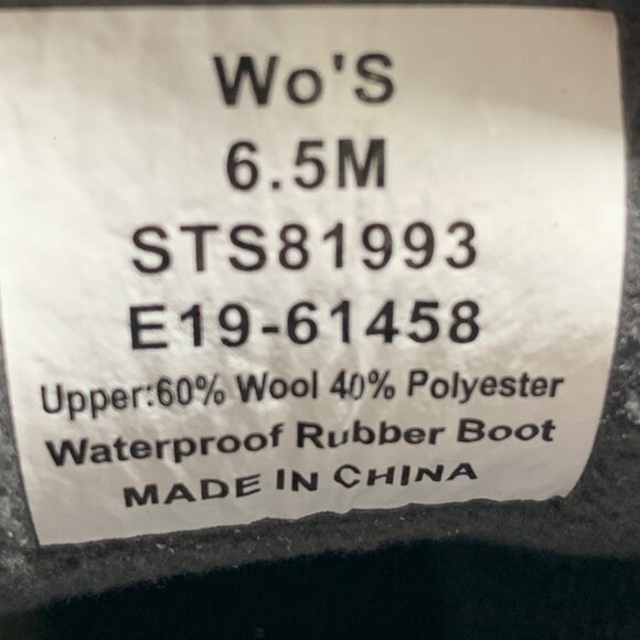 Sperry Duck Boot Women's Size 6.5 M Grey Syren Gulf Quilted Waterproof Rubber - Picture 2 of 9